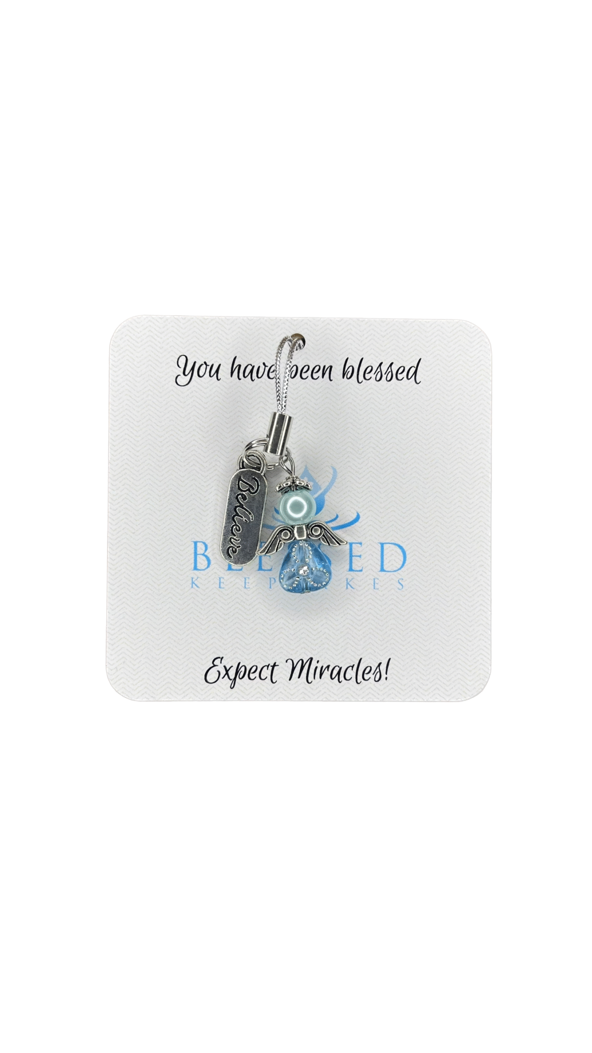 BELIEVE Angel zipper charm